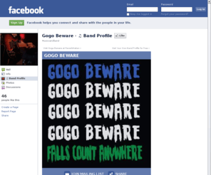 gogobeware.com: Incompatible Browser | Facebook
 Facebook is a social utility that connects people with friends and others who work, study and live around them. People use Facebook to keep up with friends, upload an unlimited number of photos, post links and videos, and learn more about the people they meet.