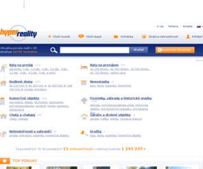 hyperreality.sk: HyperReality, Byty na predaj, rodinné domy, developérské stavby, novostavby, komerčné priestory
HyperReality, Byty na predaj, rodinné domy, developérské stavby, novostavby, komerčné priestory, realitný server