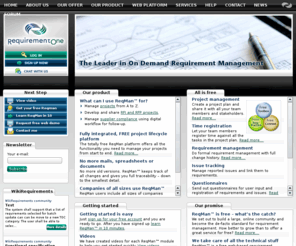 requirementone.mobi: Free Project and Requirement Management Tool, Community and Forum
Totally FREE tool for Project Management, Time Management, Requirement Management and Gathering, Issue Tracking, Request for Proposal (RFP), Sourcing and Request for Quotation (RFQ).