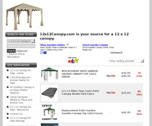 12x12canopy.com: 12 x 12 Canopy for Sale
12x12Canopy.com is your source for a 12 x 12 canopy.