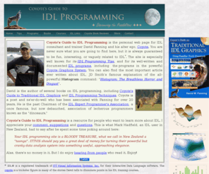 idlcoyote.com: Coyote's Guide to IDL Programming
A guide to IDL (Interactive Data Language) programming, example programs, and other resources.