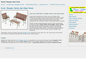 kursitaman.com: Toko kursi taman
Toko kursi atau bangku taman denga kualitas terbaik