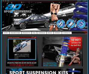 ap-suspensions.com: ap - We guarantee sportive driving pleasure and safety to an outstanding price-performance-ratio.
Suspension products for sportive driving pleasure and maximum safety with great price-performance-ratio.