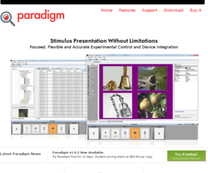 perceptionresearchsystems.com: Paradigm - Stimulus Presentation Without Limitations
Paradigm is stimulus presentation without limitations. Drag and drop stimulus presentation software with EEG, Eye Tracker and fMRI device integration for neurobehavioral research.