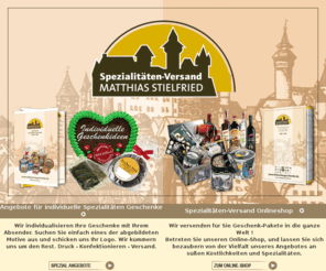 spezialitaetenversand.com: Lebkuchengeschenke.de - Lebkuchen weltweit
Wir versenden fuer Sie Lebkuchen Geschenk Pakete in die ganze Welt. Spezialitäten-Versand Matthias Stielfried GmbH & Co KG