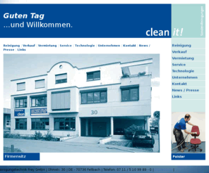 clean-it.net: clean it ! Sonder-Reinigungen
Reinigung ist: Beseitigung bzw. Abtrag von unerwünschten Substanzen von Oberflächen und dient zu: -Schutz vor schädigenden Einflüssen und damit zur Werterhaltung-Verbesserung der Optik-Erhaltung der Funktionalität-Aufrechterhaltung der Hygiene-Verbesserung der Gebrauchseigenschaften