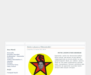 devrimcihareket.net: Emperyalizme ve Oligarşiye Karşı DEVRİMCİ HAREKET Dergisi
Emperyalizme ve Oligarşiye Karşı Devrimci Hareket Dergisi