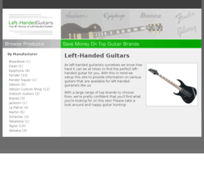 left-handed-guitars.net: Left-Handed Guitars
Look for cheap left-handed guitars..