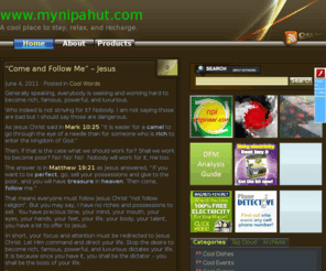 mynipahut.com: Cool places to stay, relax, and recharge.
My Nipa Hut is a cool place to stay, relax, and recharge.