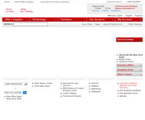 officedepotconnect.com: Office Supplies: Office Products & Office Furniture at Office Depot
If you're looking for office supplies, our name says it all. We have one of the widest selections of office furniture available on the market today. You can count on us for the low prices on office products and home office supplies every single day.