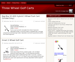 threewheelgolfcarts.org: Three Wheel Golf Carts | Golf Carts | 3 Wheel Golf Carts
These three wheel golf carts are easier to push and they have a brake system to prevent them from rolling away.