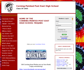 cppeast1965.com: Corning-Painted Post East High School Class Of 1965, Corning, NY
This is the official web site for the Corning-Painted Post East High School Class Of 1965