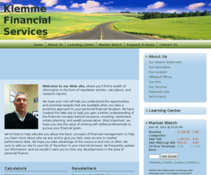 klemmefinancial.com: Wrp Investments
This Web site is designed to help our clients reach their financial goals and insurance needs through a long term relationship with a trusted and knowledgeable advisor.