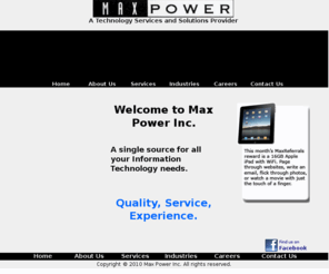 maxpower.com: Computer and network technology service provider for businesses
Max Power Inc. Computer and network technology service provider for businesses in the New York Tri-State area. At Max Power we understand our clients' businesses which allows us to ensure that their technology drives their success.