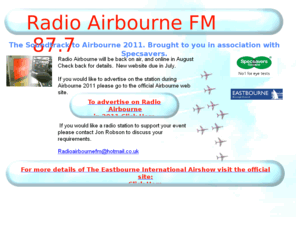 radioairbournefm.com: Home
RadioAirbourneFM  87.7 the soundtrack of Eastbourne airshow Airbourne