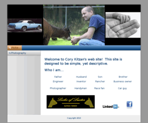 kitzan.com: Home - Welcome to Cory Kitzan's web site
This is the home page for Cory Kitzan's web site. It includes links to other sites with related information.