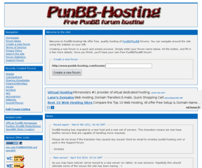 punbb-hosting.com: Free PunBB/FluxBB Forum Hosting / Index
Welcome to PunBB-Hosting! We offer free, quality hosting of PunBB/FluxBB forums. Free PunBB/FluxBB Forum Hosting / Index