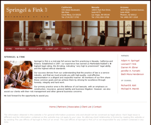 springelfink.com: Springel and Fink, LLP | Attorneys at Law
Springel and Fink is a mid-size full service law firm practicing in Nevada, California and Arizona.