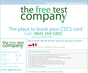 healthnsafetytest.com: CSCS Card Test for Free 0845 2695892
Using The Free Test Company is the quick and easy way to get a cscs card.