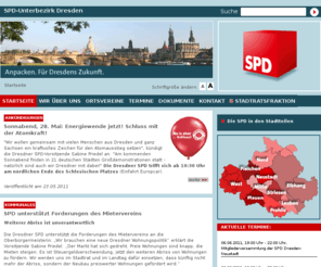 spd-dresden.de: Startseite - SPD-Unterbezirk Dresden
Internetauftritt des SPD-Unterbezirks Dresden