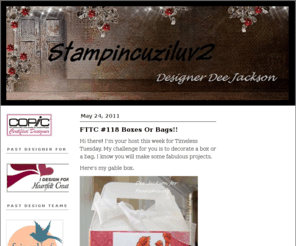 stampincuziluv2.com: StampincuzILuv2
It's all about sharing my creative outlet in the world of rubberstamping