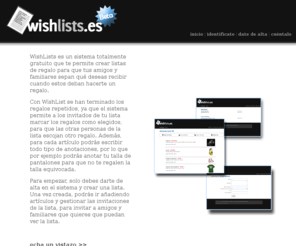 wishlists.es: WishLists.es - Tus listas de regalos
Crea tus listas de regalo de forma gratuita y compártelas con tus amigos y conocidos.
