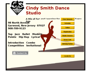 cindysmithdance.com: Cindy Smith Dance Studio a mix of fun and learning for everyone
Dance Garwood NJ competition invitational dance recital, For over 50 years, Cindy Smith Dance Studio has offered instruction for the serious dance student as well as the recreational dancer. The studio offers a wide variety of instruction in Tap, Jazz, Ballet, Modern, Pointe, Hip-Hop, Lyrical, and Musical Theatre. 