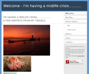 imhavingamidlifecrisis.com: Welcome - I'm having a midlife crisis...........
A few photos and videos from different locations around the world.  Giving a hint of what life is like above and below the water.