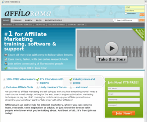 affiloramatools.com: Affiliate Marketing Training, Software & Support  | Affilorama
Affilorama brings you free affiliate marketing training, software and support. Register now for free today and boost your affiliate sales!