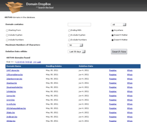 domaindropbox.net: Domain DropBox - Expired and Deleted Domains
Expired and Deleted Domains Search