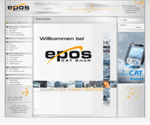 epos-cat.de: EPOS CAT GmbH Ingolstadt - Entwicklung, Projektierung, Organisation, Systeme, Computer Aided Testing Umfeld
EPOS CAT, CAT, Computer Aided Testing, Support, IT, Software-Entwicklung, Automotive, Ingolstadt, Automobilindustrie, Consulting, TechDay, Konferenztechnik, Präsentationsdesign, Engineering, Server, Serverbetreuung, EPOS CAT, IT-Support, CAT-Support, Messtechnik, Test, Teststrecken