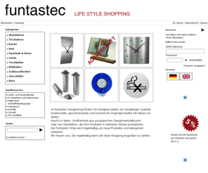 funtastec.de: funtastec: Designshop für Designprodukte
Designshop für Designprodukte aus Designmanufakturen oder von Herstellern kleiner Serien – funtastec  Life Style Shopping