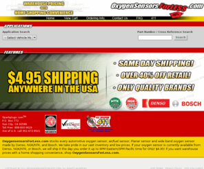 mercedesoxygensensors.com: OxygenSensorsForLess.com - when you need NGK, Bosch and Denso o2 sensors at a low price
OxygenSensorsForLess.com ships your Denso automotive sensors, NGK o2 sensors, NTK car sensors and Bosch o2 sensors at warehouse pricing.