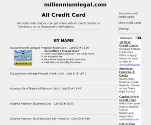 millenniumlegal.com: millenniumlegal.com
All credit cards will approve unsecured and secured accounts