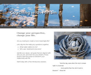 miriamjkatz.com: Coaching with Miriam - Home
Career and Life Coaching by Phone, Career Makeover