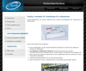 visitenkartenboxen.com: Visitenkartenbox, Dosen, Verpackung, Schachteln, Behälter, Etui
Visitenkartendosen, Visitenkartenboxen, Visitenkartenverpackung, Visitenkartenschachteln. Direkt Hersteller