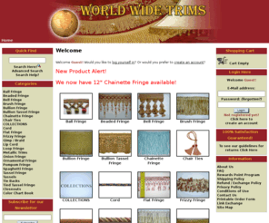 wwtrims.net: World Wide Trims  - World Wide Trims
At World Wide Trims, we specialize in fabric trims from all over the world for interior design and have been for over 30 years. We offer our customers only the finest in home decorating trim products in the most current assortment of styles and colors. World Wide Trims