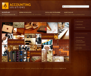 accounting-solutions.hu: Üdvözöljük az Accounting-Solutions Kft. weblapján
Az Accounting-Solutions Kft. weboldala. A cég fő profiljai között elsősorban könyvelés, adótanácsadás szerepel.