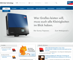 sma-maylasia.com: Home. SMA Solar Technology AG
Die offizielle Website der SMA Solar Technology AG, dem führenden Hersteller von Photovoltaik-Wechselrichtern und Anlagenüberwachung