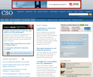 csoleader.com: CSO Online  - Security and Risk
CSO - information security & physical security thought leadership - news, analysis, how-tos & jobs 