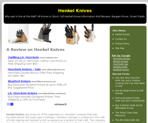 henkelknives.net: Henkel Knives
Full Henkel Knives Information And Reviews. Bargain Prices. Smart Deals. Check Out Henkel Knives And More Here.