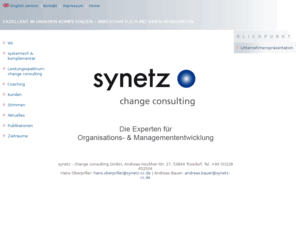 synetz-beratung.com: synetz – change consulting, remote  teams, executive coaching, systemisch, komplementär, Großgruppe,  Changenformationsmanagement
