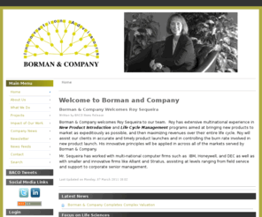 bormanandco.com: Welcome to Borman and Company
Joomla! - the dynamic portal engine and content management system