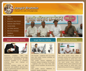 jangidbrahmin.com: Jangid - Group of Brahmin Samaj, Vishwakarma, Suthar, Panchal Samaj
All information about Jangid Brahmin Samaj, Jangid Temples, Jangid Schools, Charitable Trust and Jangid Samaj related Information.