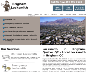 brigham450locksmith.ca: Locksmith Brigham, Quebec QC - Local Locksmith Services in Brigham, Quebec QC
Locksmith Brigham, Quebec QC: Local Locksmith services in Brigham, Quebec QC. 24 Hour Locksmith, Emergency Locksmith, Automobile Locksmith  services in Brigham Quebec (QC).