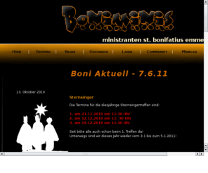 boniminis.com: Boniminis - Ministranten St. Bonifatius Emmendingen
Homepage der Ministrantengemeinschaft St. Bonifatius Emmendingen - oder einfacher Homepage der Boniminis