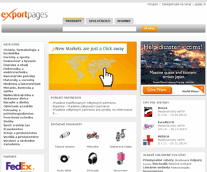 exportpages.sk: Exportpages - Výrobcovia - Novinky - Networking
Exportpages je vedúca európska exportná sieť, ktorá v globálnom merítku spája ponúkajúcich s hľadajúcimi a ktorá mesačne dosahuje viac než 3 milióny Business Professionals.