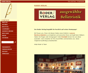 roder-verlag.de: RODER VERLAG
Die Homepage des RODER VERLAGS