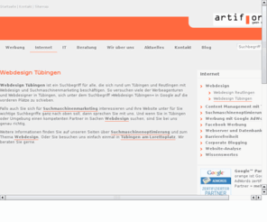 webdesign-tuebingen.info: Informationen über Webdesign in Tübingen
Informationen über Webdesign in Tübingen