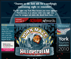 yorkmazehallowscream.com: ..::Welcome to York Maze Hallowscream::..
York Maze Hallowscream 2010, Halloween events in York, Yorkshire.